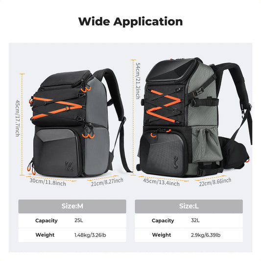 حقيبة كاميرا K&F Concept 25L Pro – احترافية ومقاومة للماء