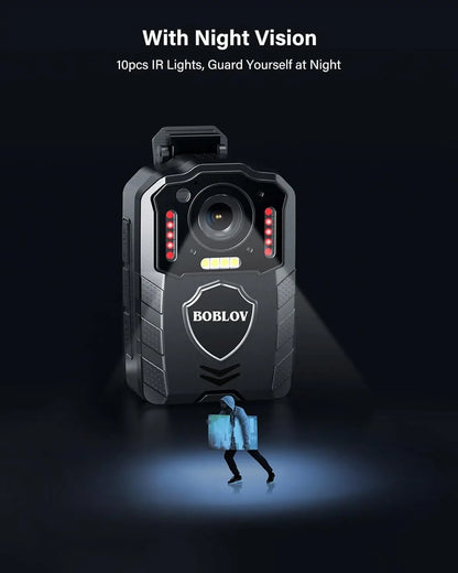 BOBLOV KJ25 – كاميرا جسم 1080P ببطارية 3000mAh
