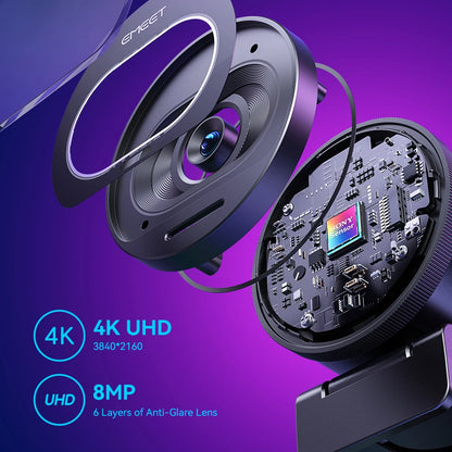 كاميرا ويب EMEET S600 – 4K للبث المباشر