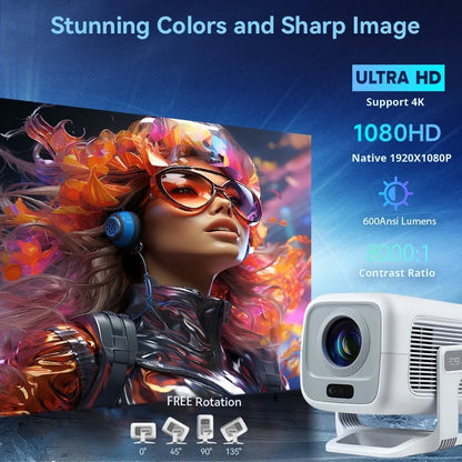 بروجكتور DITONG X3 Plus بدقة Full HD 1080P – عرض منزلي ذكي