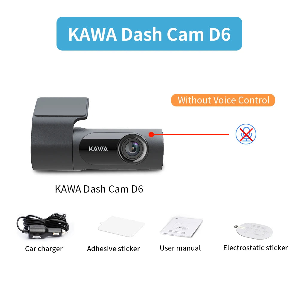 KAWA D6 – داش كام للسيارة بدقة 2K / 1440P
