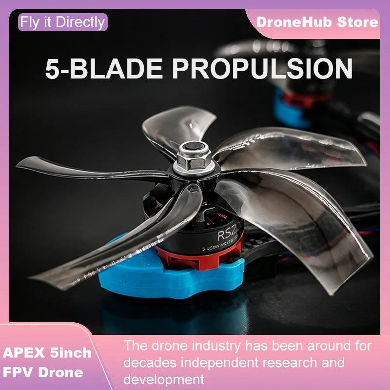 APEX 5″ FPV Drone Frame Kit – هيكل درون سباق من ألياف الكربون