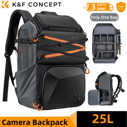 حقيبة كاميرا K&F Concept 25L Pro – احترافية ومقاومة للماء