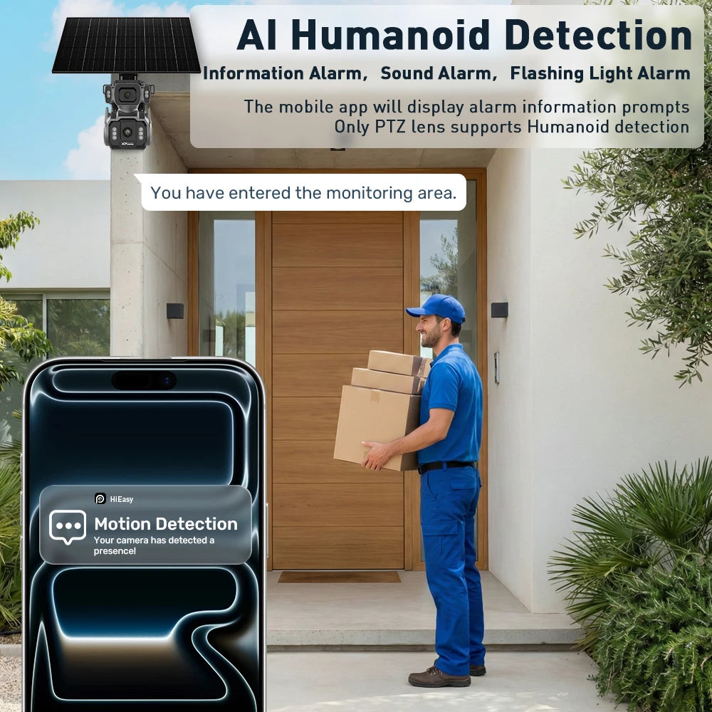 كاميرا مراقبة خارجية بالطاقة الشمسية LS VISION 4G - دقة 10MP زوم 12X