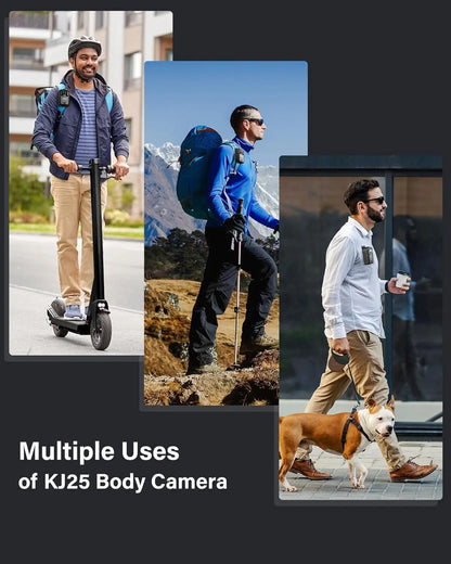 BOBLOV KJ25 – كاميرا جسم 1080P ببطارية 3000mAh