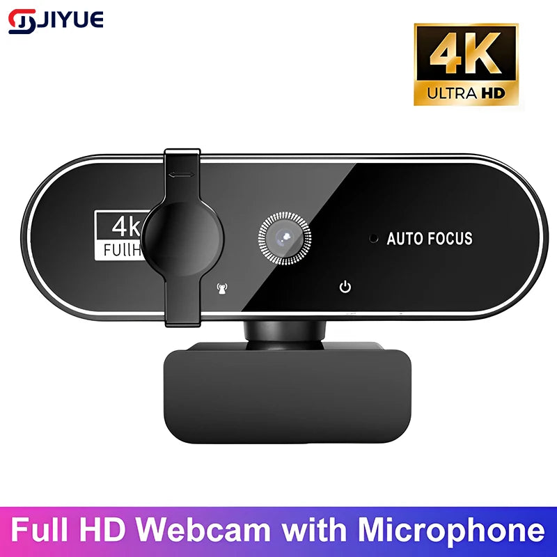 كاميرا ويب 4K للبث المباشر – مع Autofocus وميكروفون
