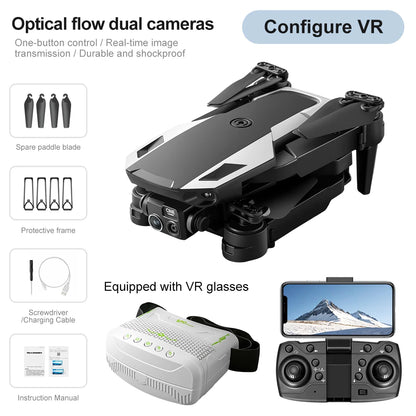 درون M1 قابل للطي بكاميرا HD ونظارة VR لتجربة تصوير وطيران ممتعة ومختلفة.