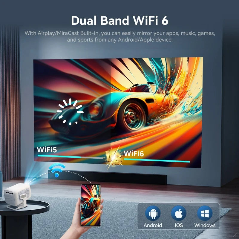 بروجكتور DITONG X3 Plus بدقة Full HD 1080P – عرض منزلي ذكي