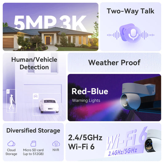 كاميرا المراقبة الخارجية الذكية IMOU Talos – 5MP / 8MP