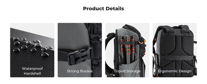 حقيبة كاميرا K&F Concept 25L Pro – احترافية ومقاومة للماء