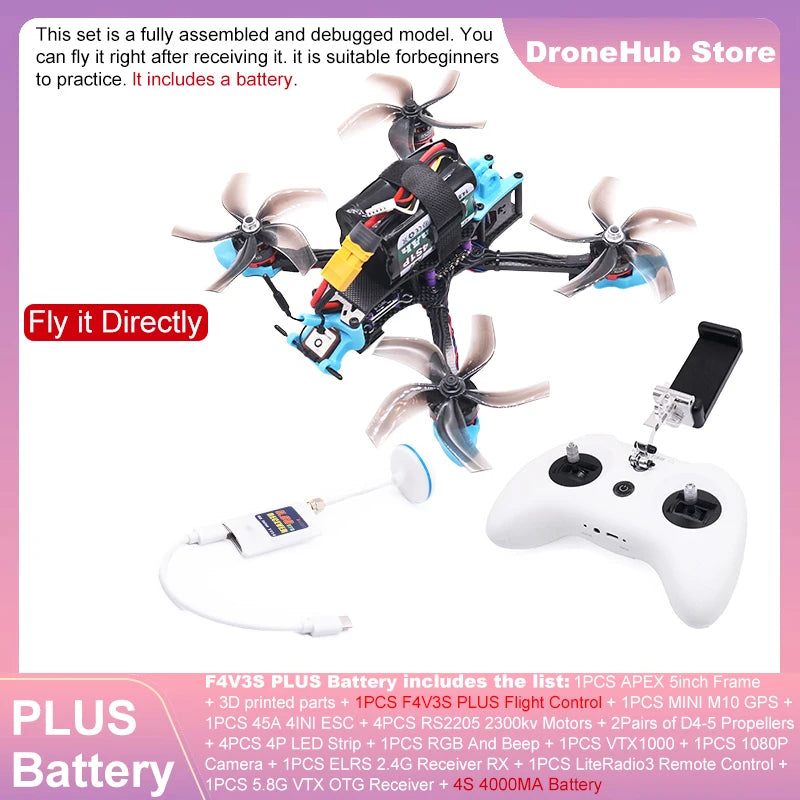 APEX 5″ FPV Drone Frame Kit – هيكل درون سباق من ألياف الكربون