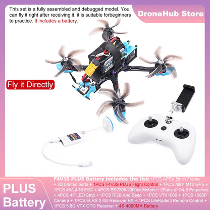 APEX 5″ FPV Drone Frame Kit – هيكل درون سباق من ألياف الكربون