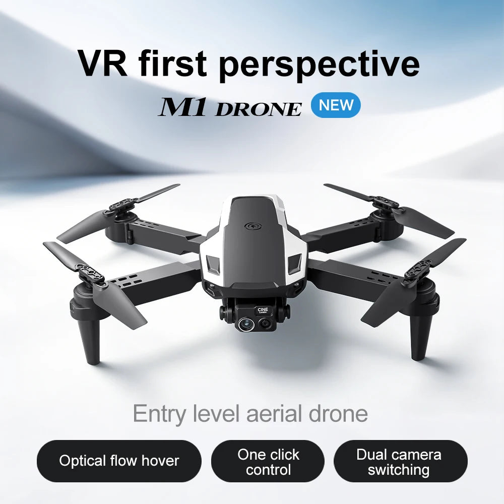 درون M1 قابل للطي بكاميرا HD ونظارة VR لتجربة تصوير وطيران ممتعة ومختلفة.