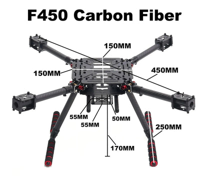 450mm Quadcopter Frame & Motor Kit – طقم هيكل ومحركات درون