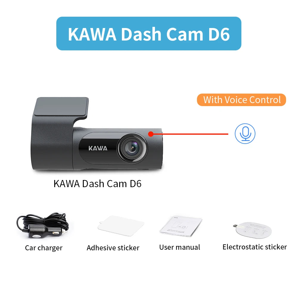 KAWA D6 – داش كام للسيارة بدقة 2K / 1440P