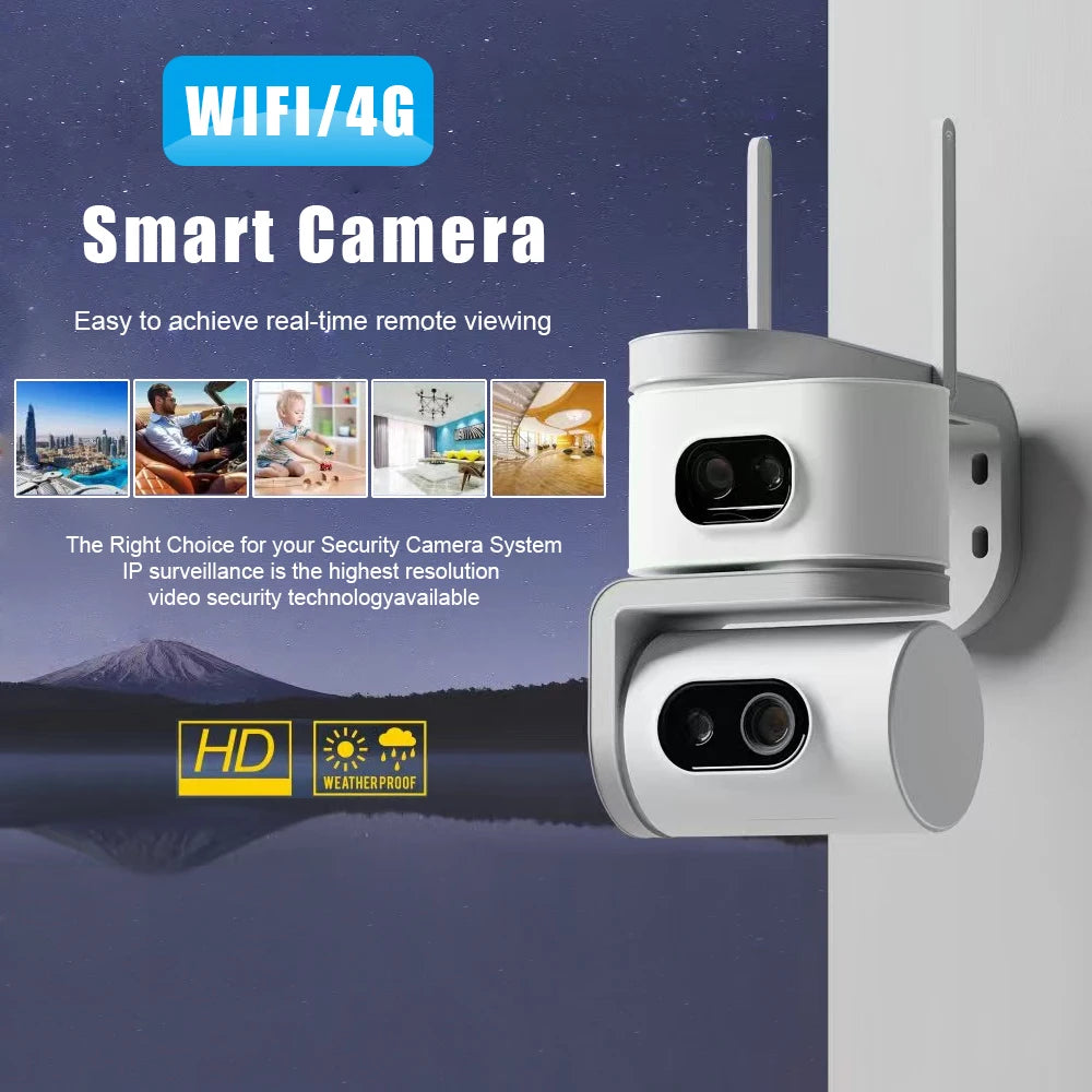 كاميرا مراقبة خارجية لاسلكية 8MP بدقة 4K | كاميرا Wi-Fi للمراقبة