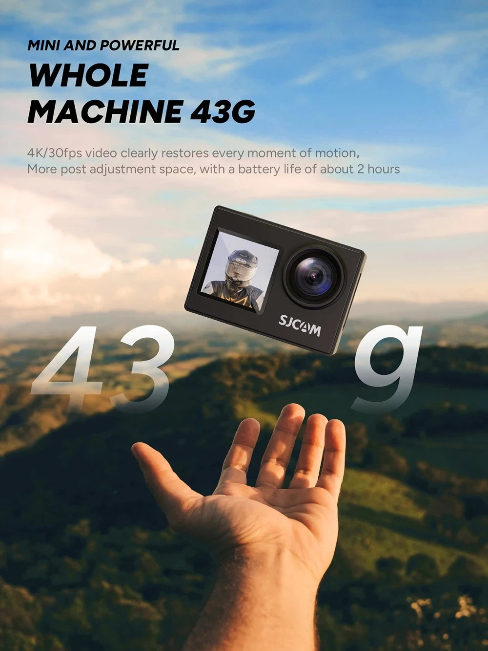 SJCAM SJ4000 Dual-Screen – كاميرا رياضية 4K بشاشتين