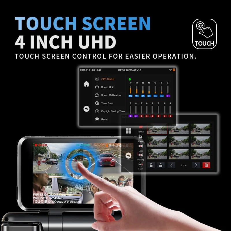 XUOIB I9 Pro-WB – داش كام 4 قنوات بدقة 4K