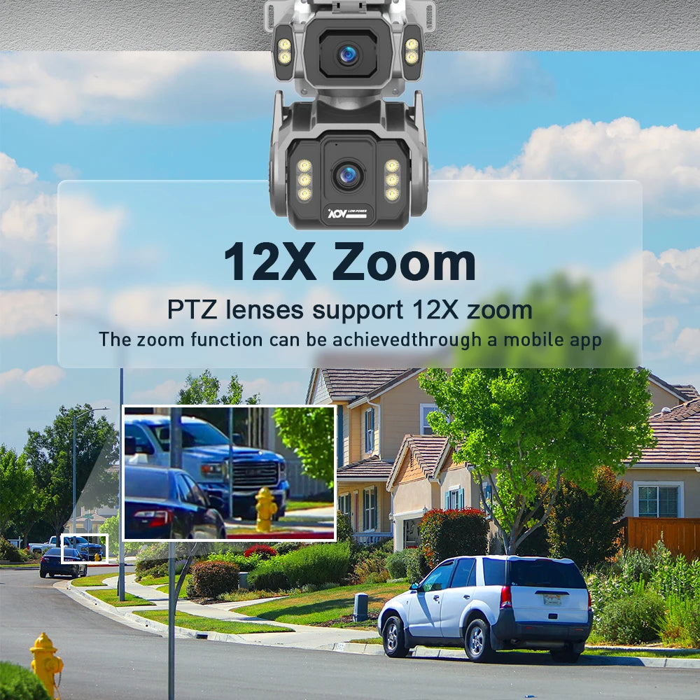 كاميرا مراقبة خارجية بالطاقة الشمسية LS VISION 4G - دقة 10MP زوم 12X
