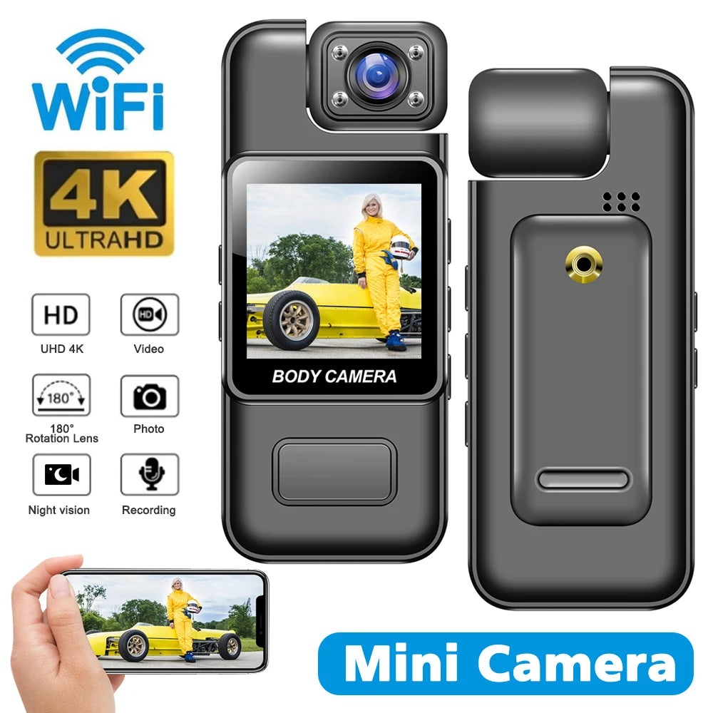 كاميرا Mini Wi-Fi 4K/2K/1080P – كاميرا جسم محمولة